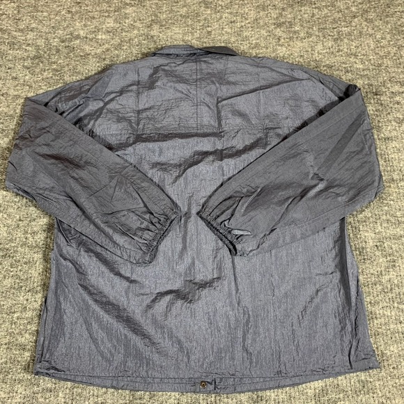 Athleta Top Womens Medium Gray Snap Button Up Long Sleeve Oversized Shacket New - Picture 13 of 13